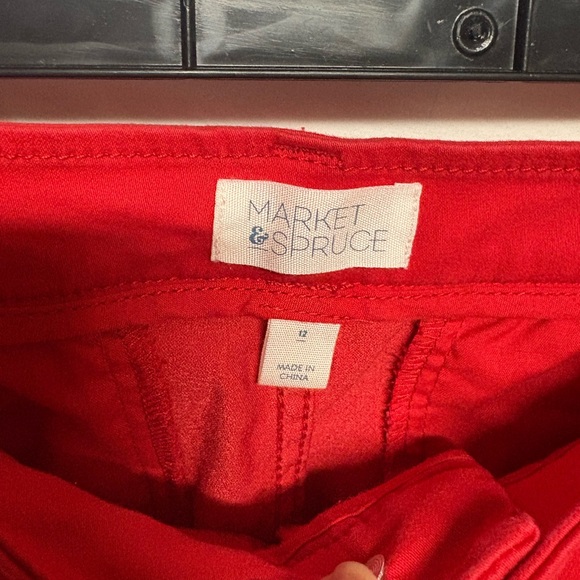 Market and Spruce, tapered leg, Red Pants from Stitch Fix, size 12 - Picture 3 of 7
